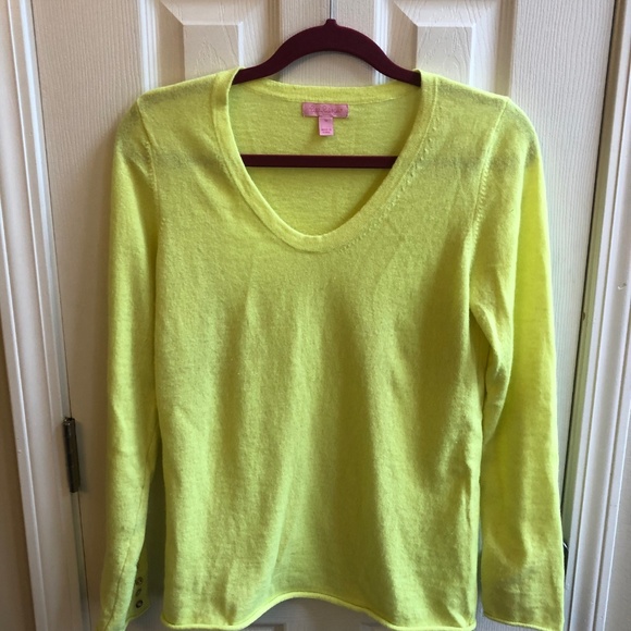 Lilly Pulitzer Sweaters - Lilly Pulitzer Cashmere Sweater - Limoncello Yello